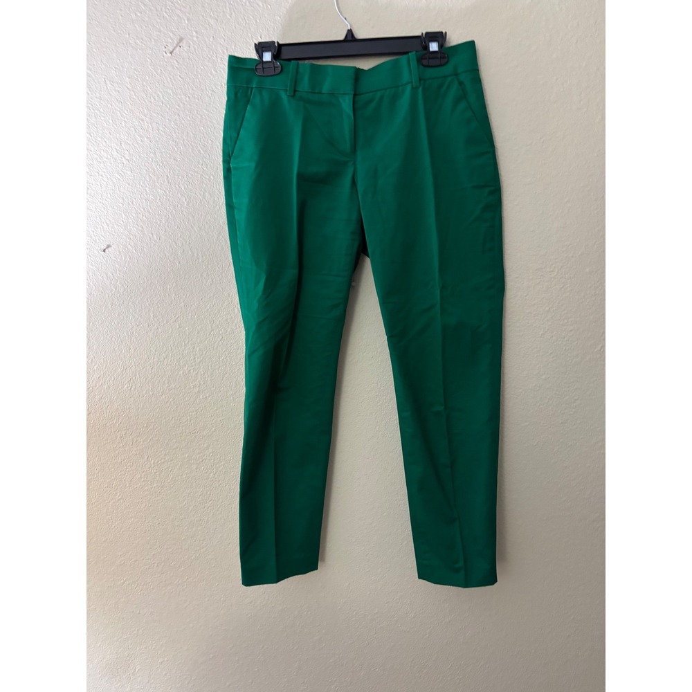 J.Crew Capri Pants Emerald Green Stretch Cotton Slim Cropped 
Size 2 A915